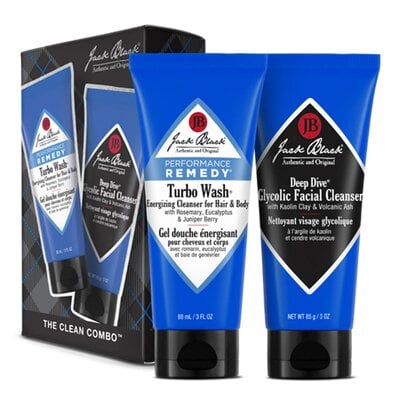 Jack Black - The Clean Combo = Turbo Wash Energizing Cleanser for Hair and Body 88 ml + Deep Dive Glycolic Facial Cleanser 88 ml