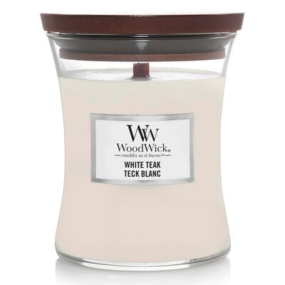 Woodwick - Medium Hourglass - White Teak